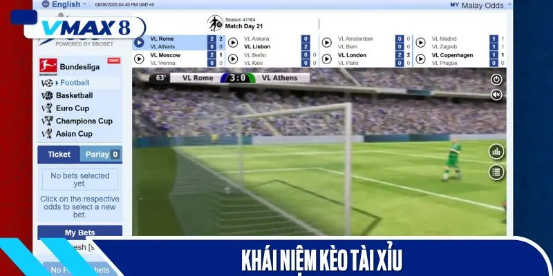 kèo tài xỉu phổ biến