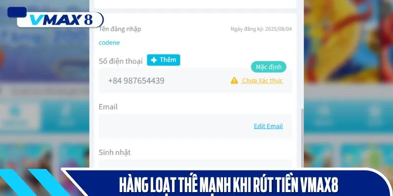rút tiền vmax8 lợi ích